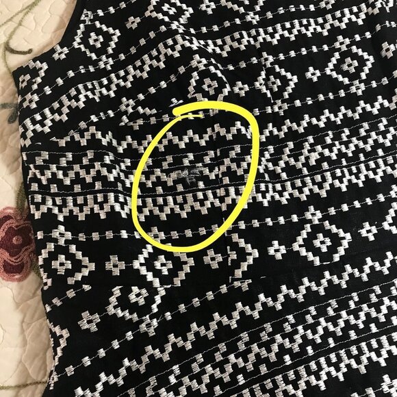 DKNYC 14W Black White Peplum Sleeveless Blouse NWT​​​ - Picture 6 of 7